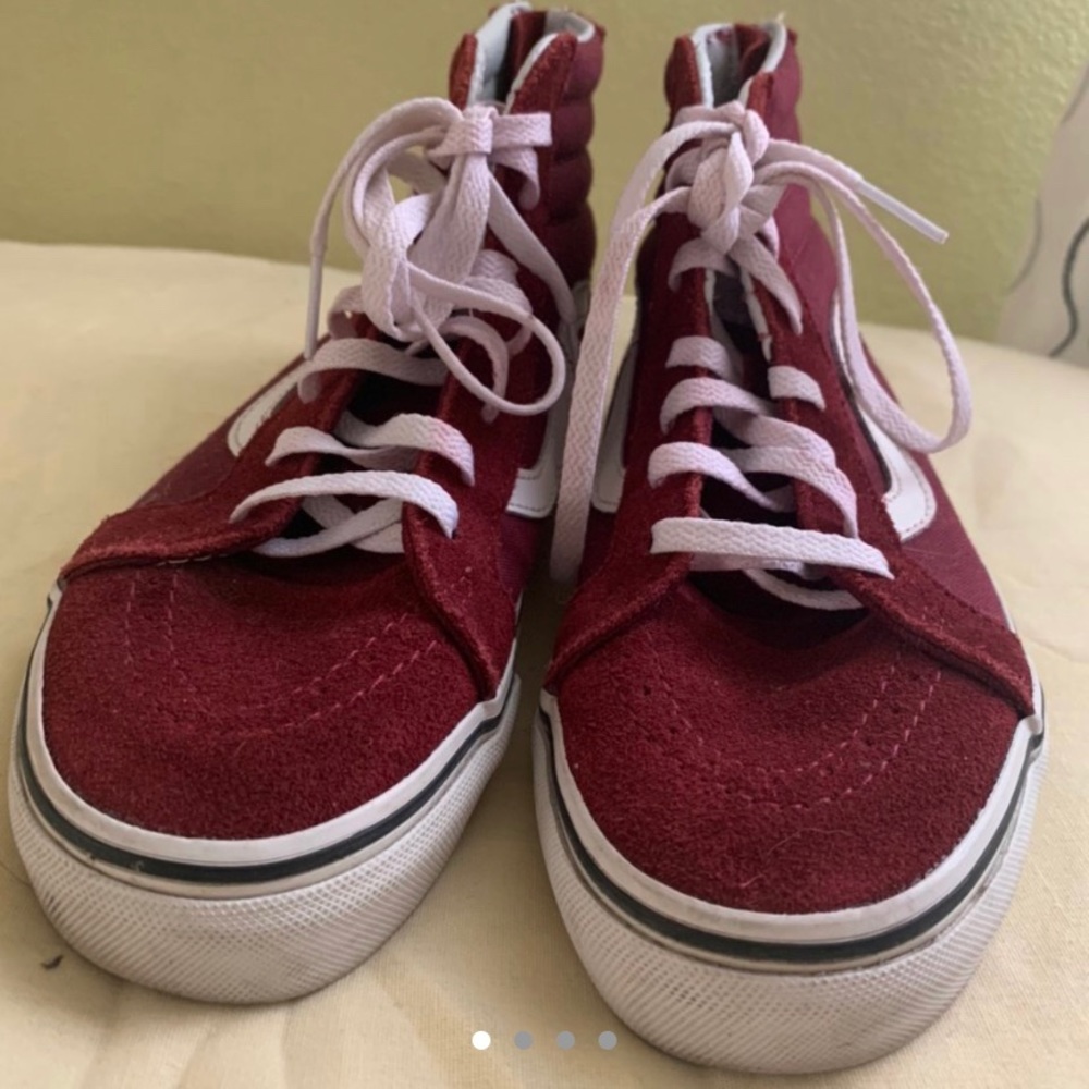 Burgundy Vans size children’s size 3